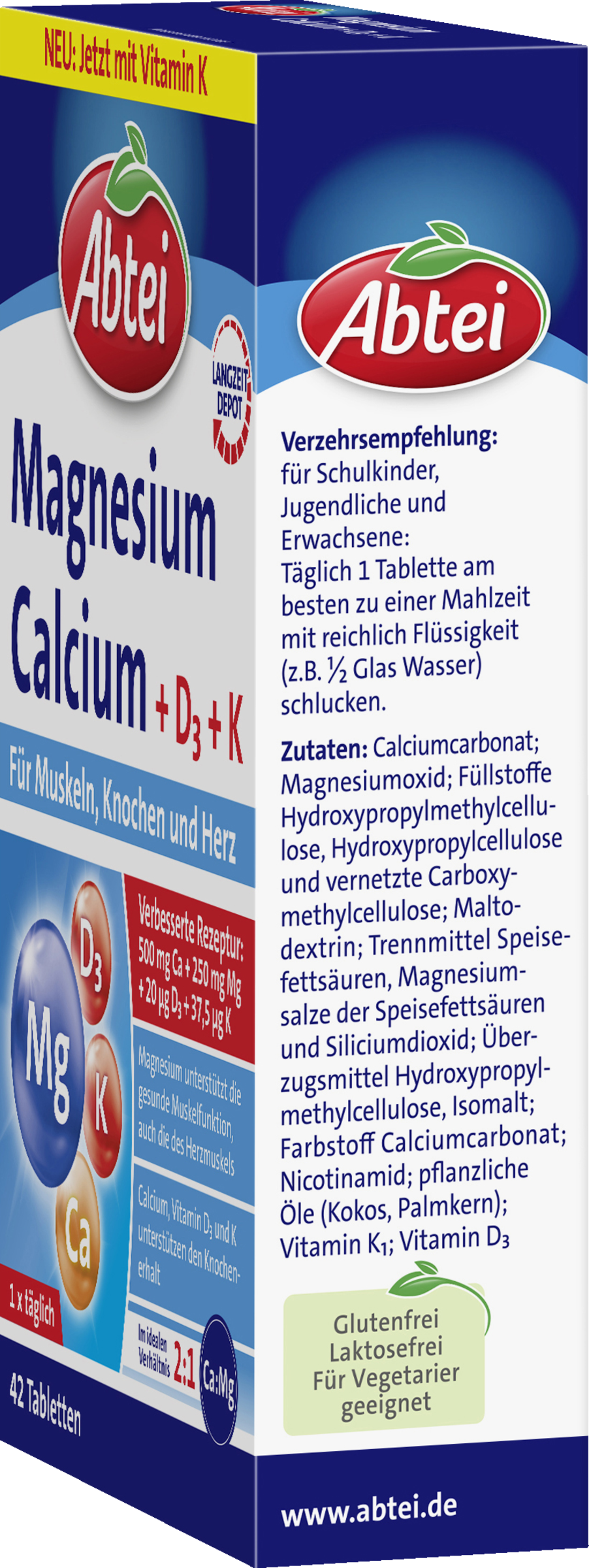Abtei Magnesium Calcium + D3 + K Tabletten online kaufen rossmann.de