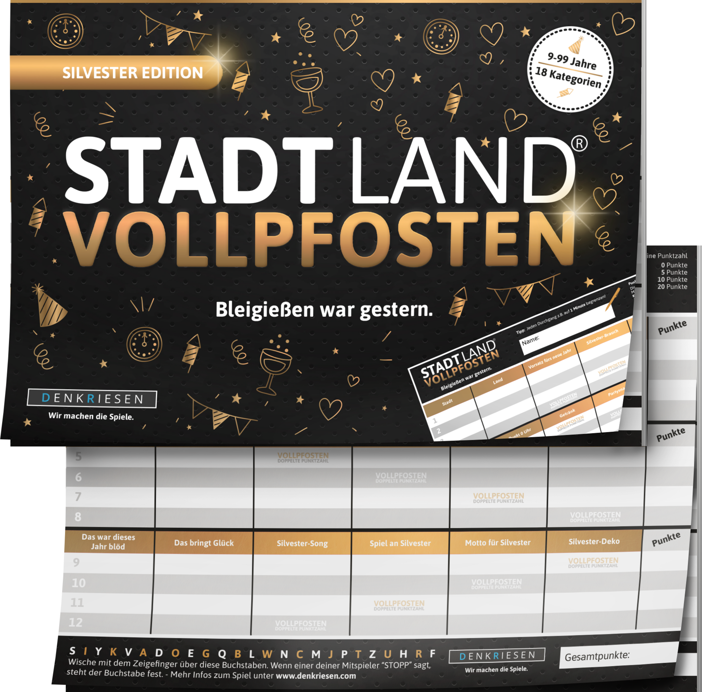 Denkriesen Stadt Land Vollpfosten Silvester Edition