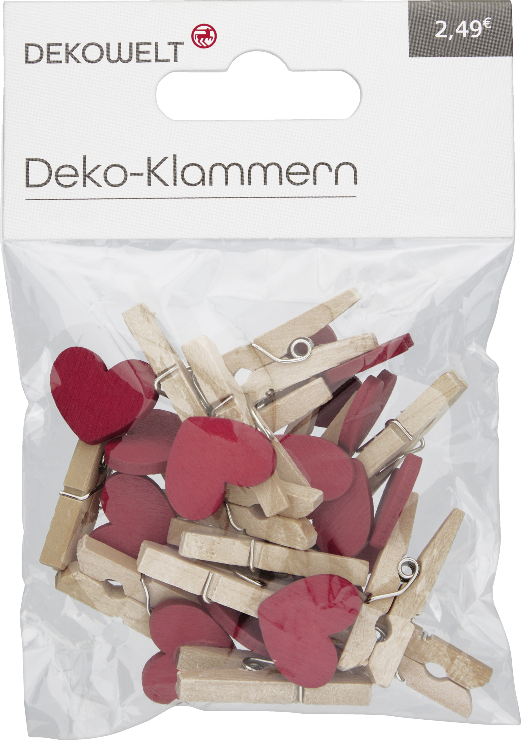 DEKOWELT MINI-KLAMMER MIT HERZ