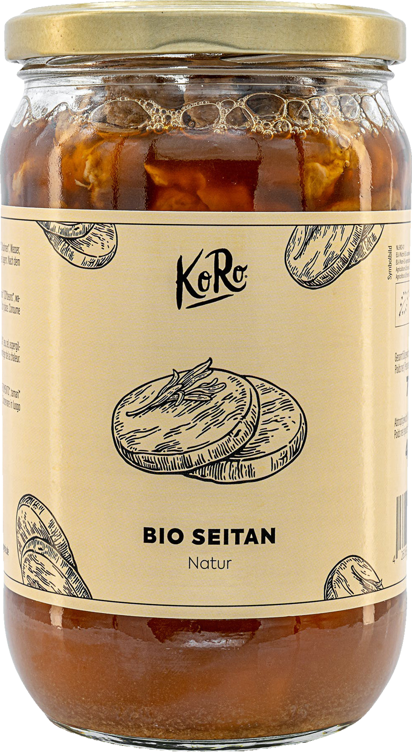 KoRo Bio Seitan Natur, pflanzlicher Fleischersatz, hoher Proteingehalt, 400 g