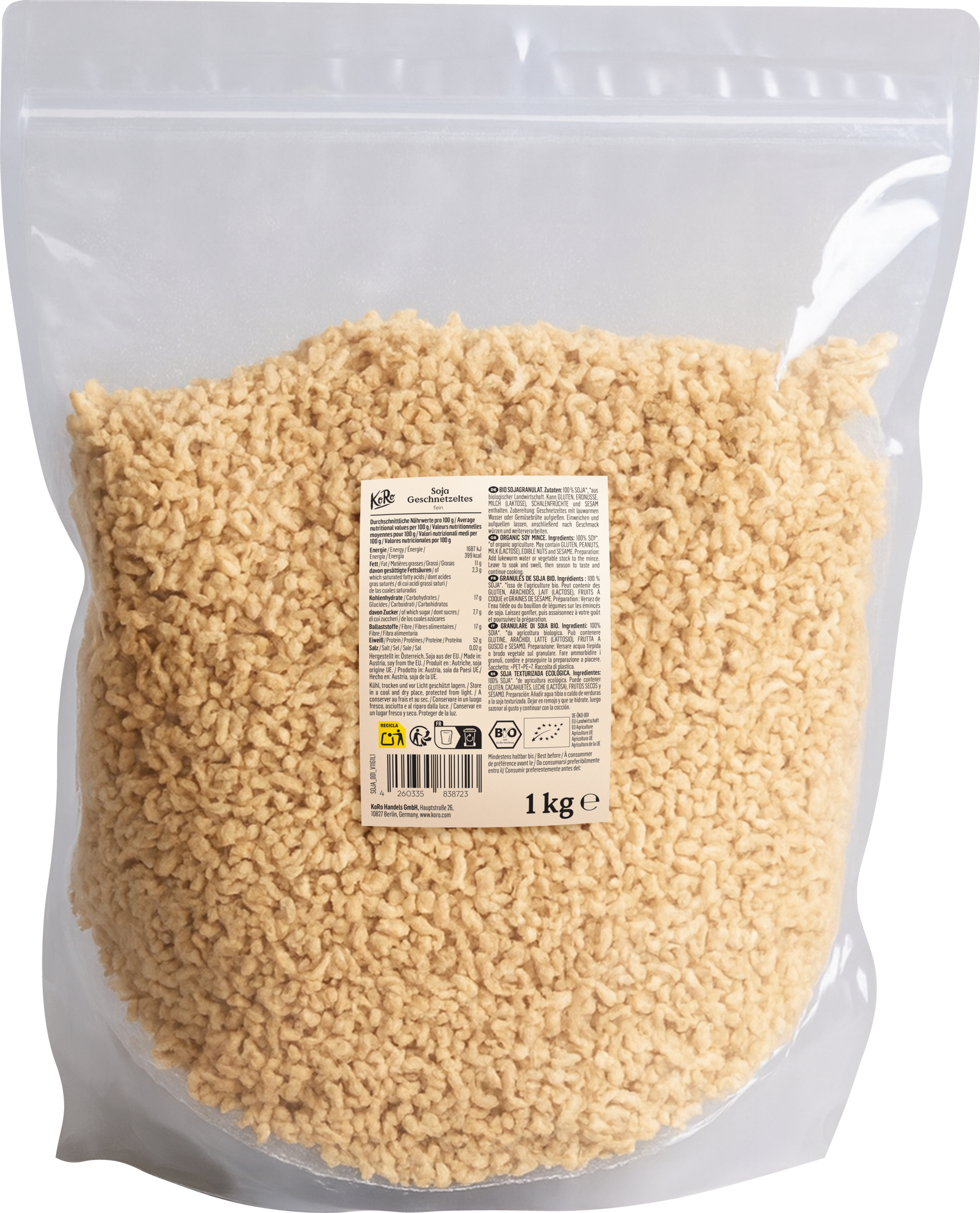 KoRo Bio Soja Geschnetzeltes fein