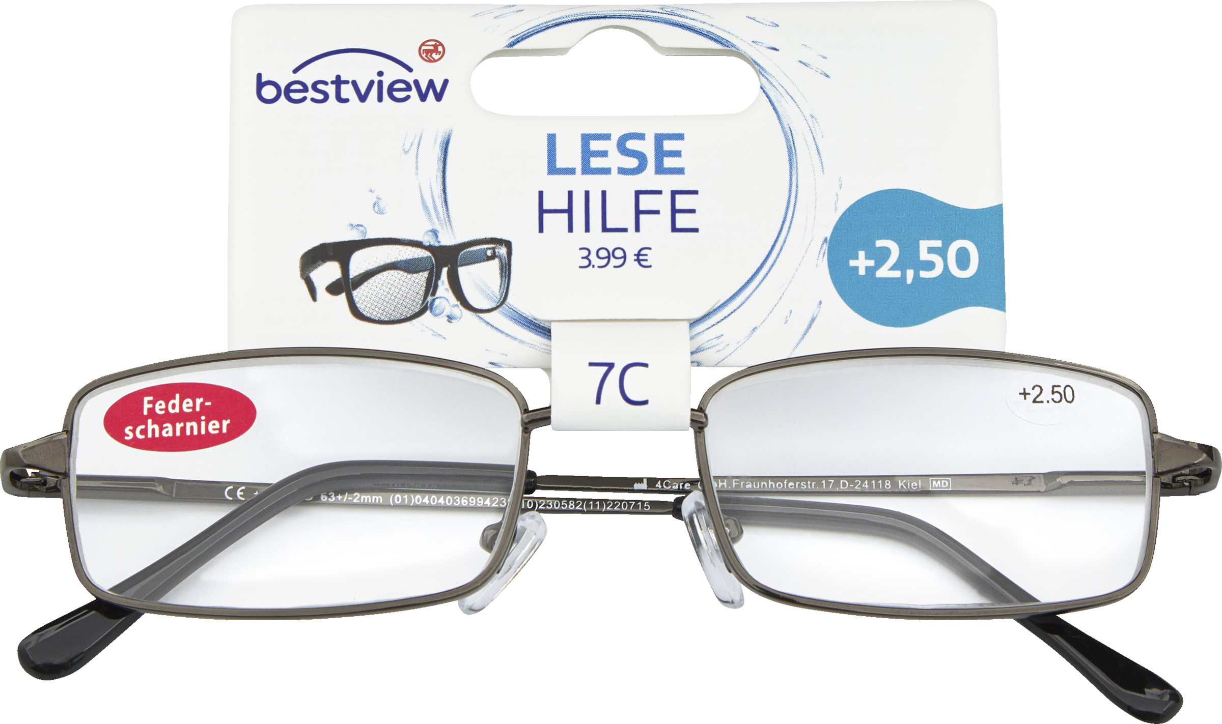 Lesehilfe Modell 7C, + 2,5 Dioptrien