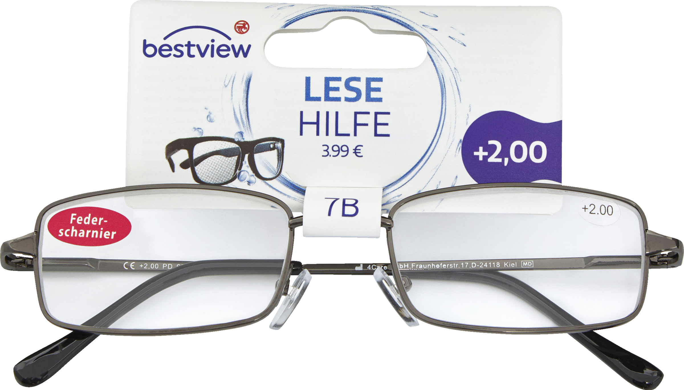 Lesehilfe Modell 7B, + 2,0 Dioptrien