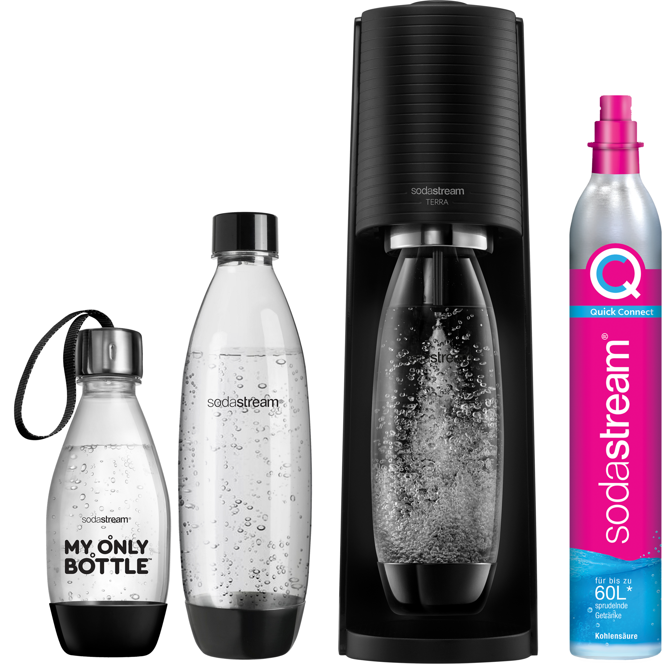 SodaStream Terra Wassersprudler Vorteilspack schwarz
