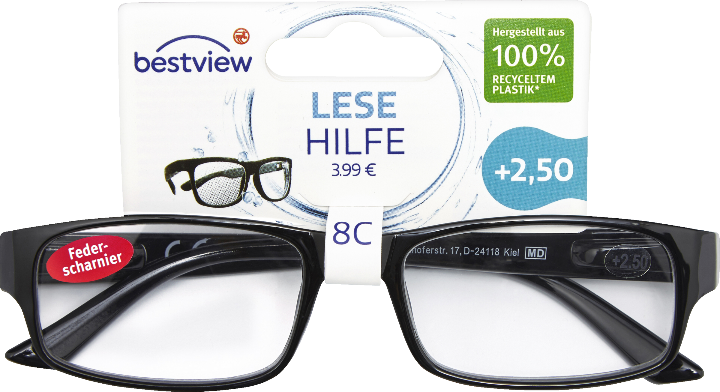 Lesehilfe Modell 8C, + 2,5 Dioptrien