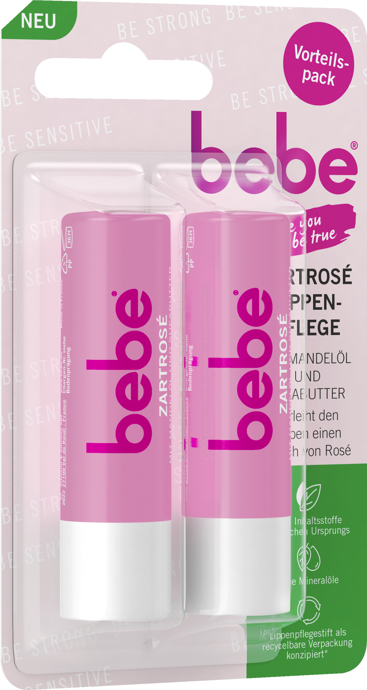 Lippenpflege Zartrosé, Vorteilspack