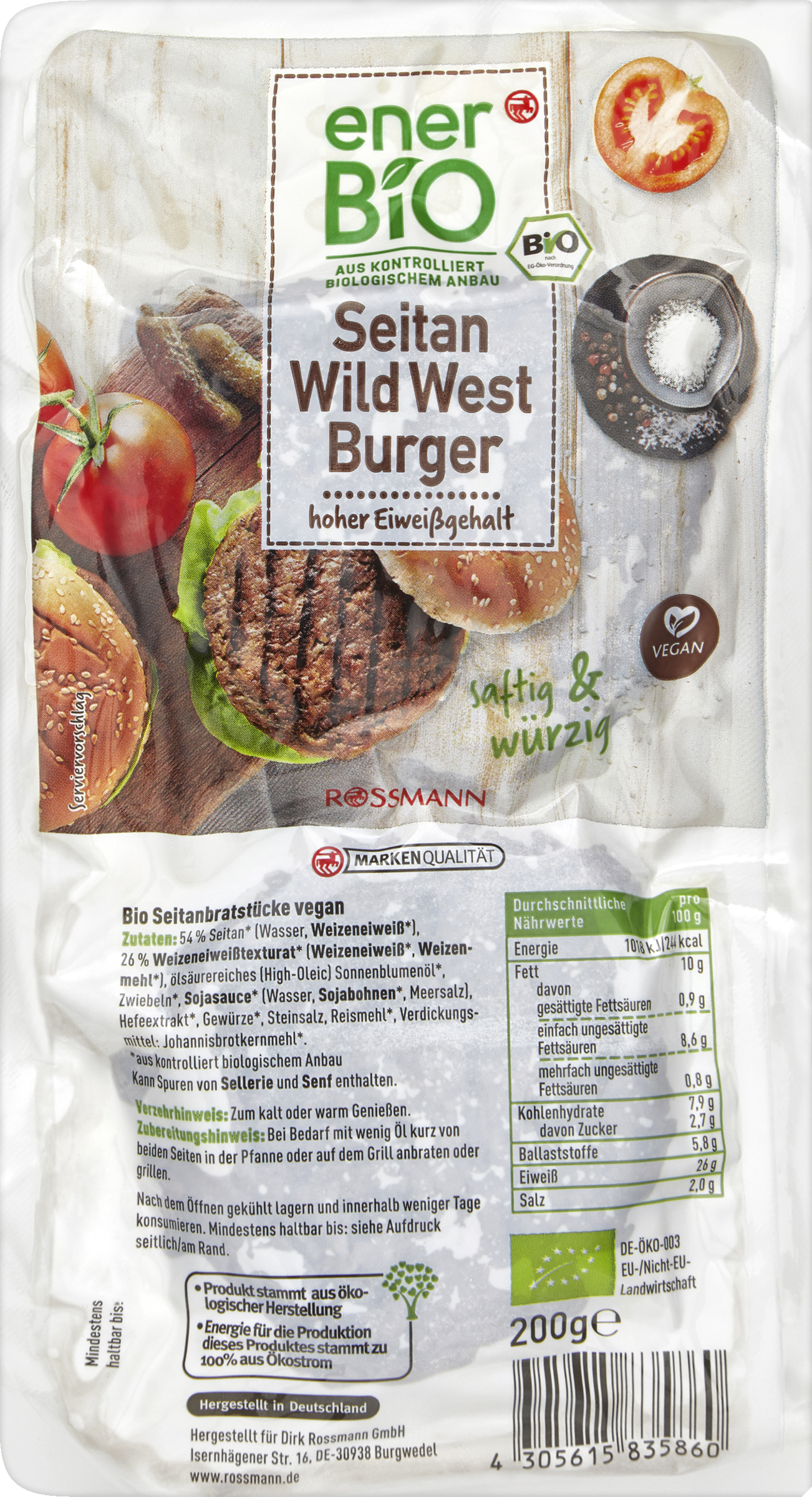enerBiO Seitan Wild West Burger online kaufen rossmann.de