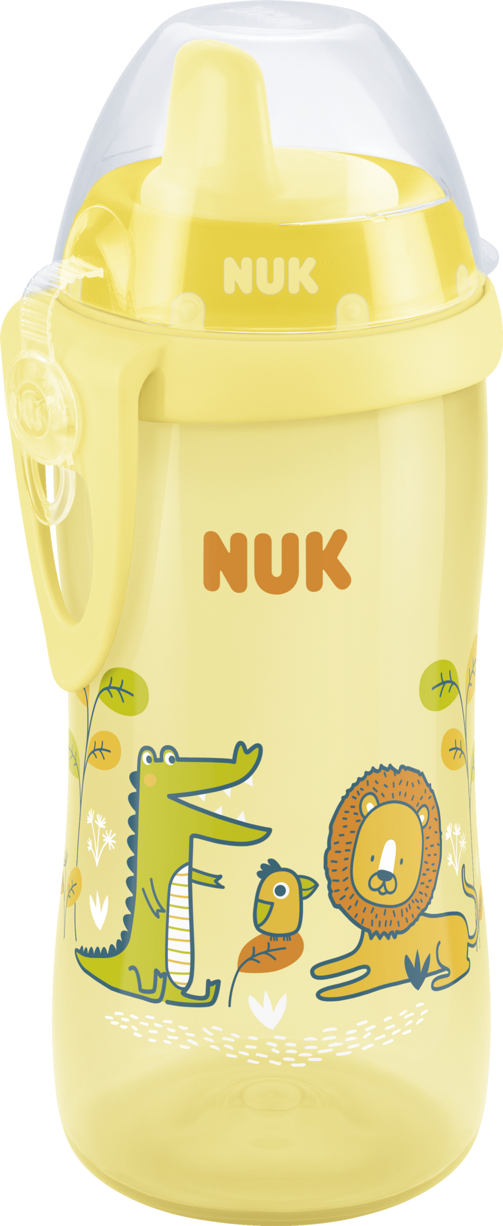 NUK Kiddy Cup mit beißresistenter Trinktülle, gelb, ab 12 Monaten