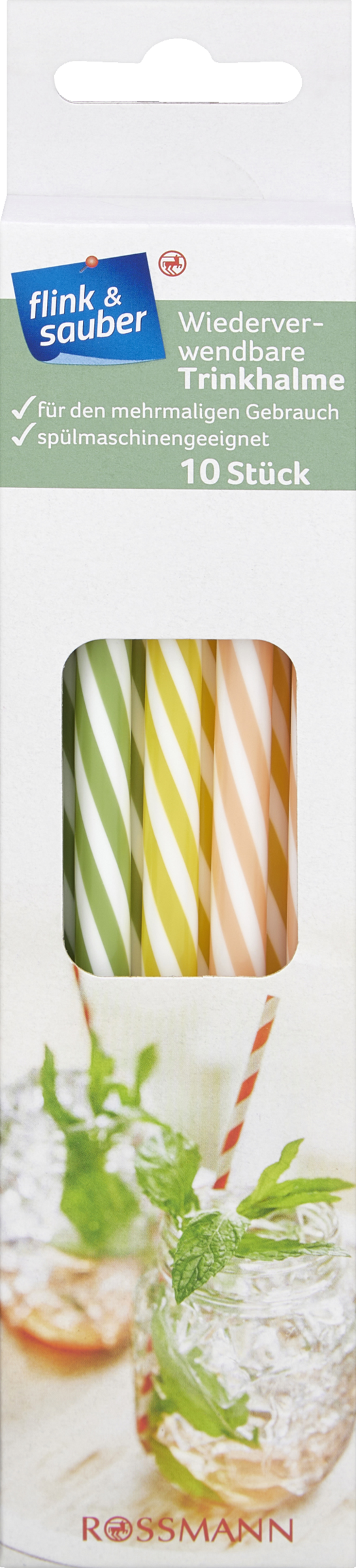 flink & sauber wiederverwendbare Trinkhalme