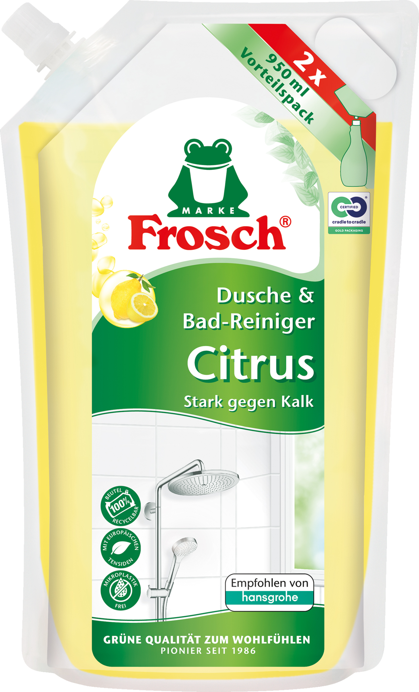 Frosch Citrus Dusche & Bad-Reiniger Nachfüllbeutel