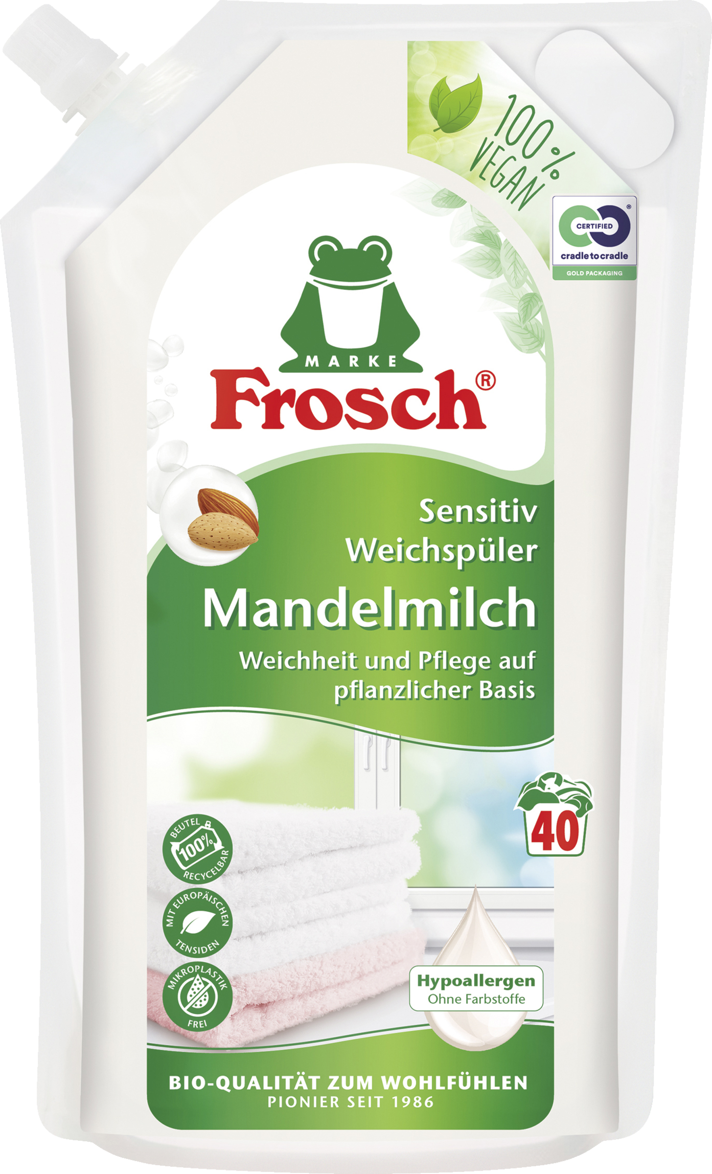 Frosch Sensitiv Weichspüler Mandelmilch 40 WL