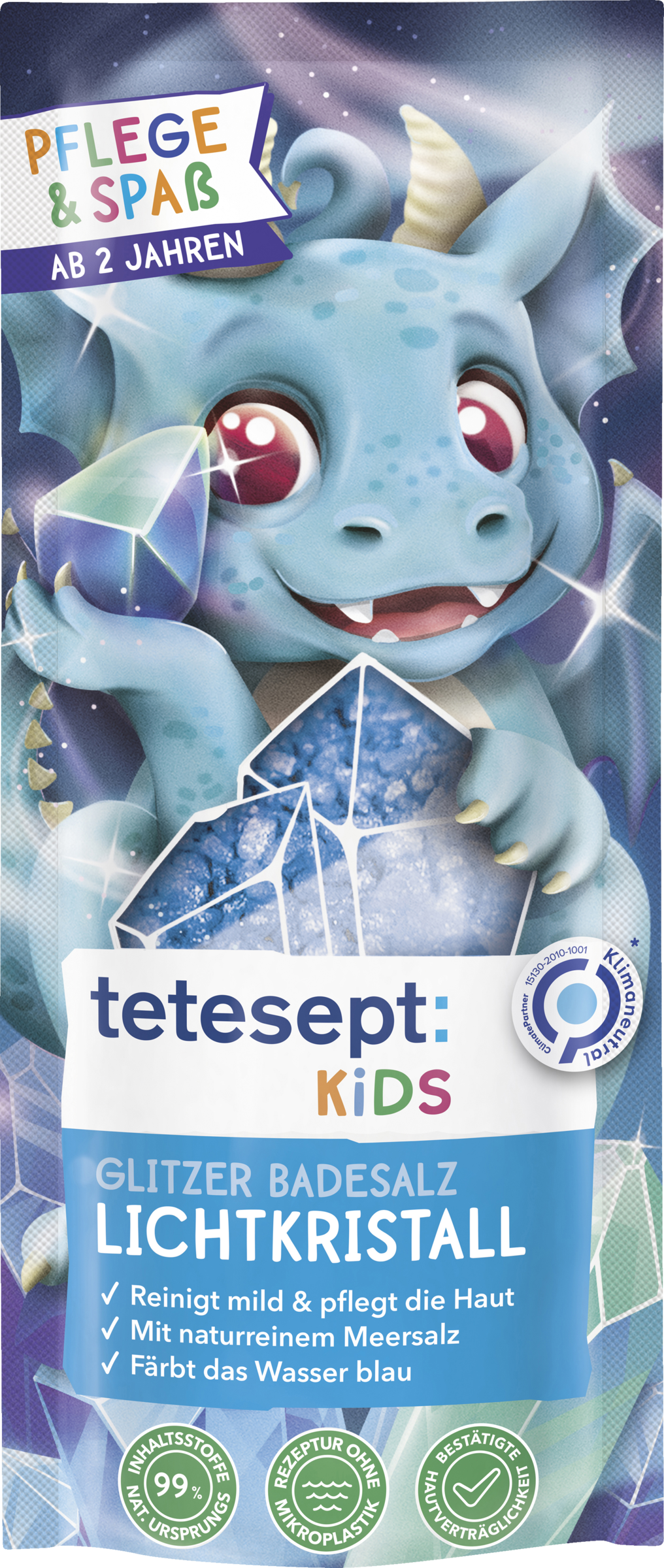 tetesept Kinder Badespaß Kids Glitzer Badesalz Lichtkristall