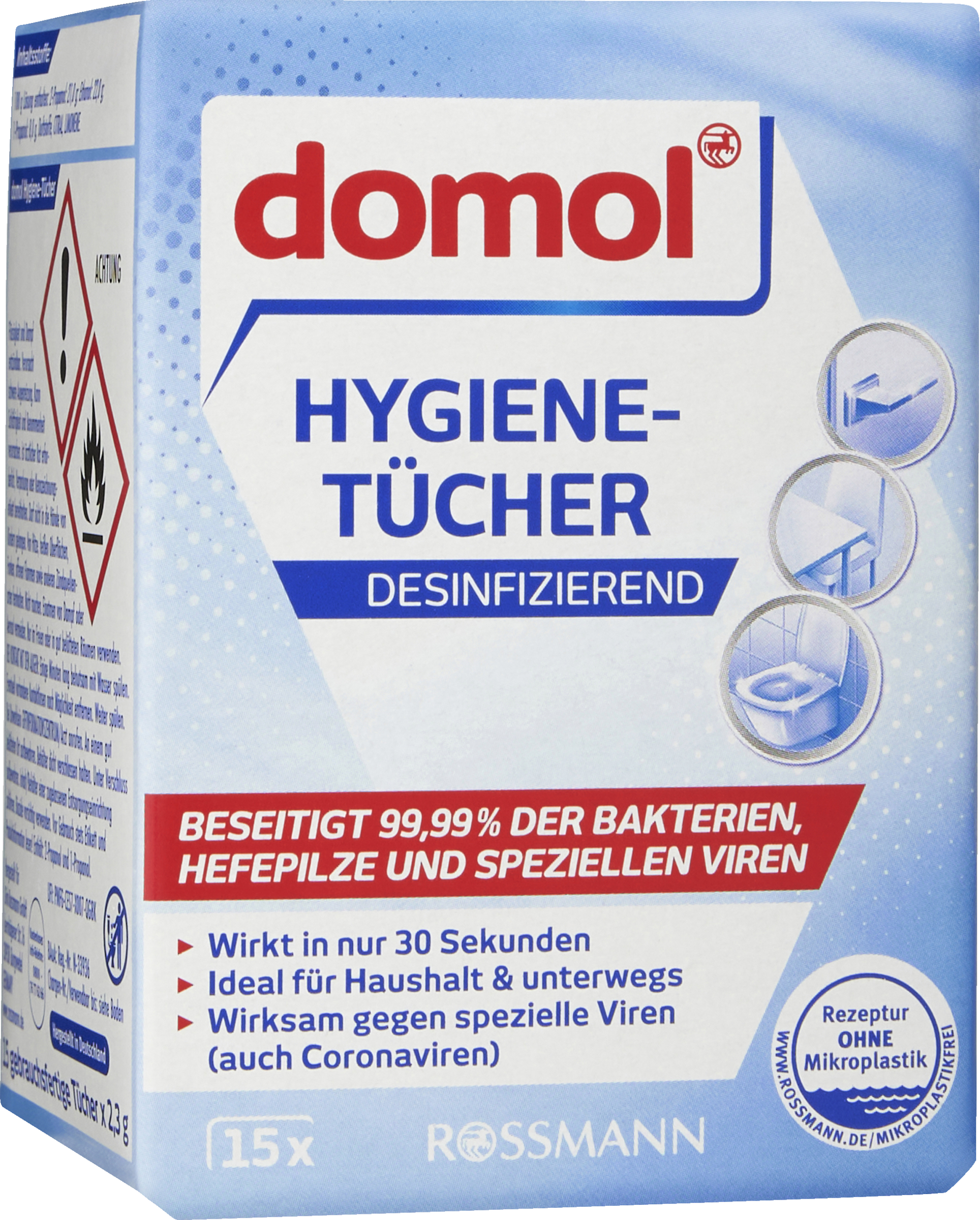 Toallitas higiénicas desinfectantes