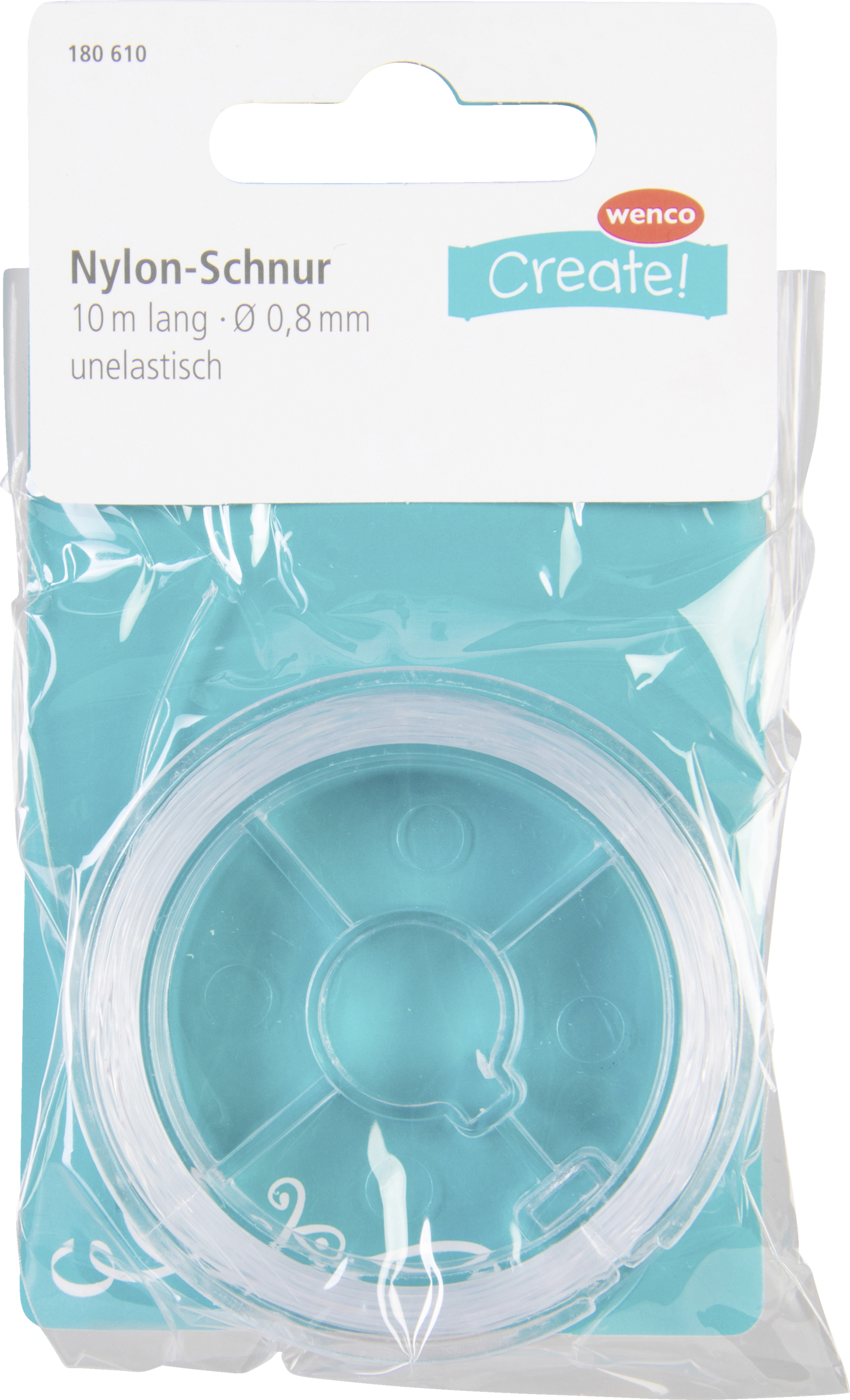 wenco Nylonschnur unelastisch farbig 10m, Ø0,8mm