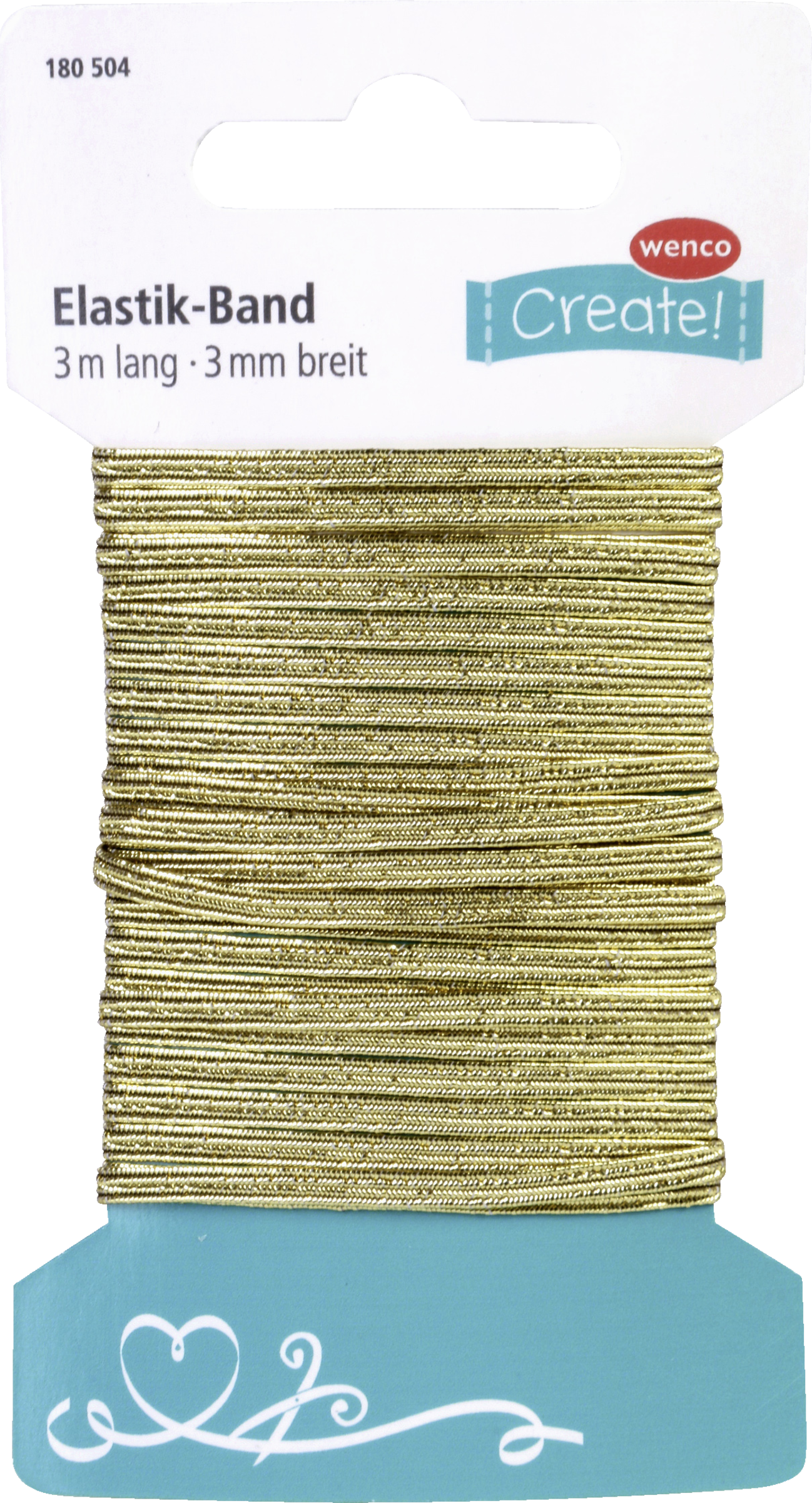 wenco Elastikband Glitter 3mm x 3m
