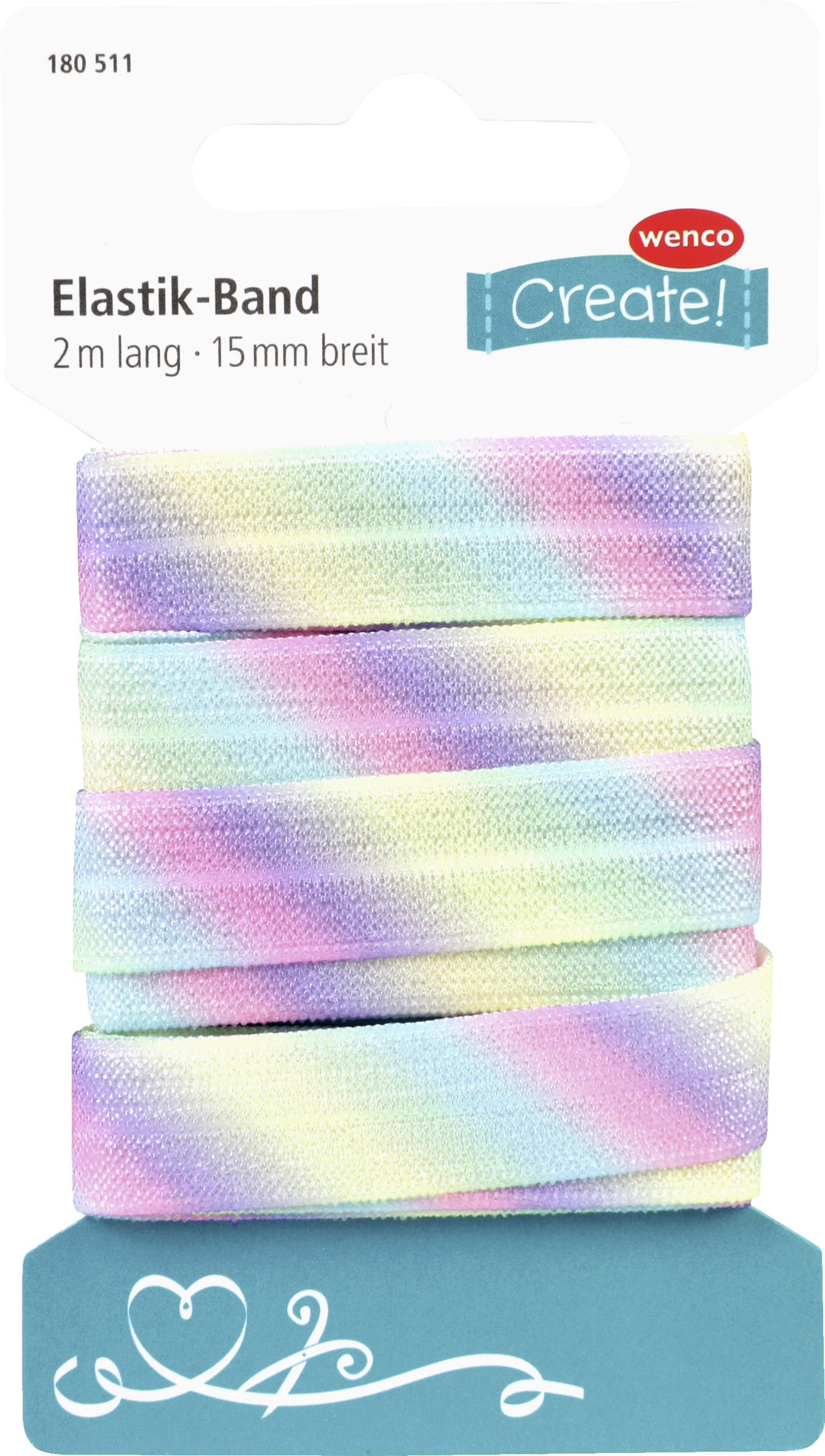 wenco Elastikband bunt 15mm x 2m