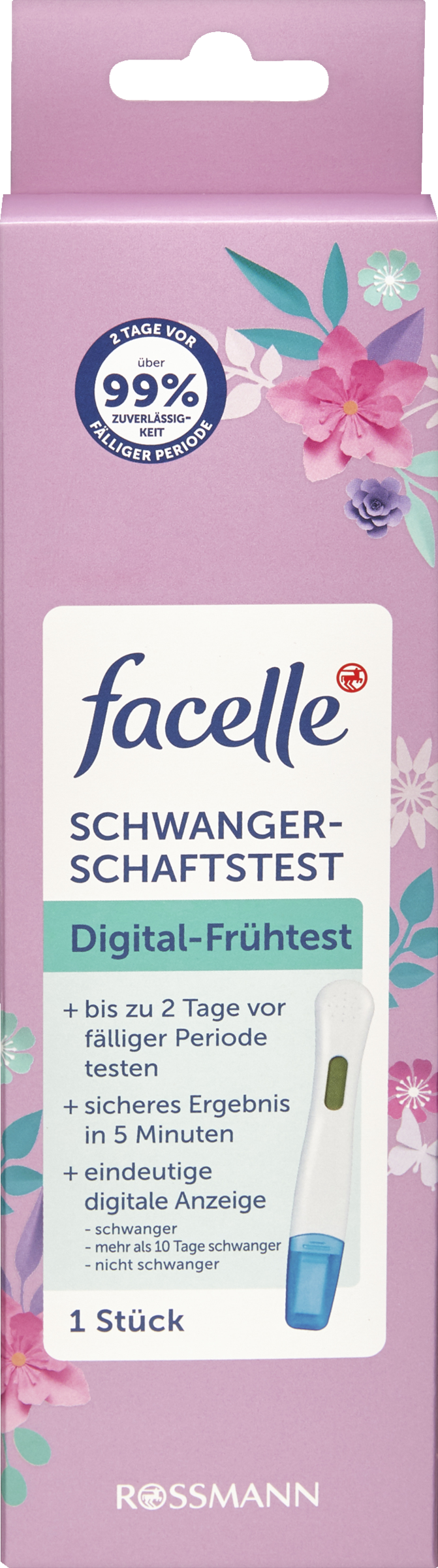 facelle Schwangerschaftstest Digital-Frühtest