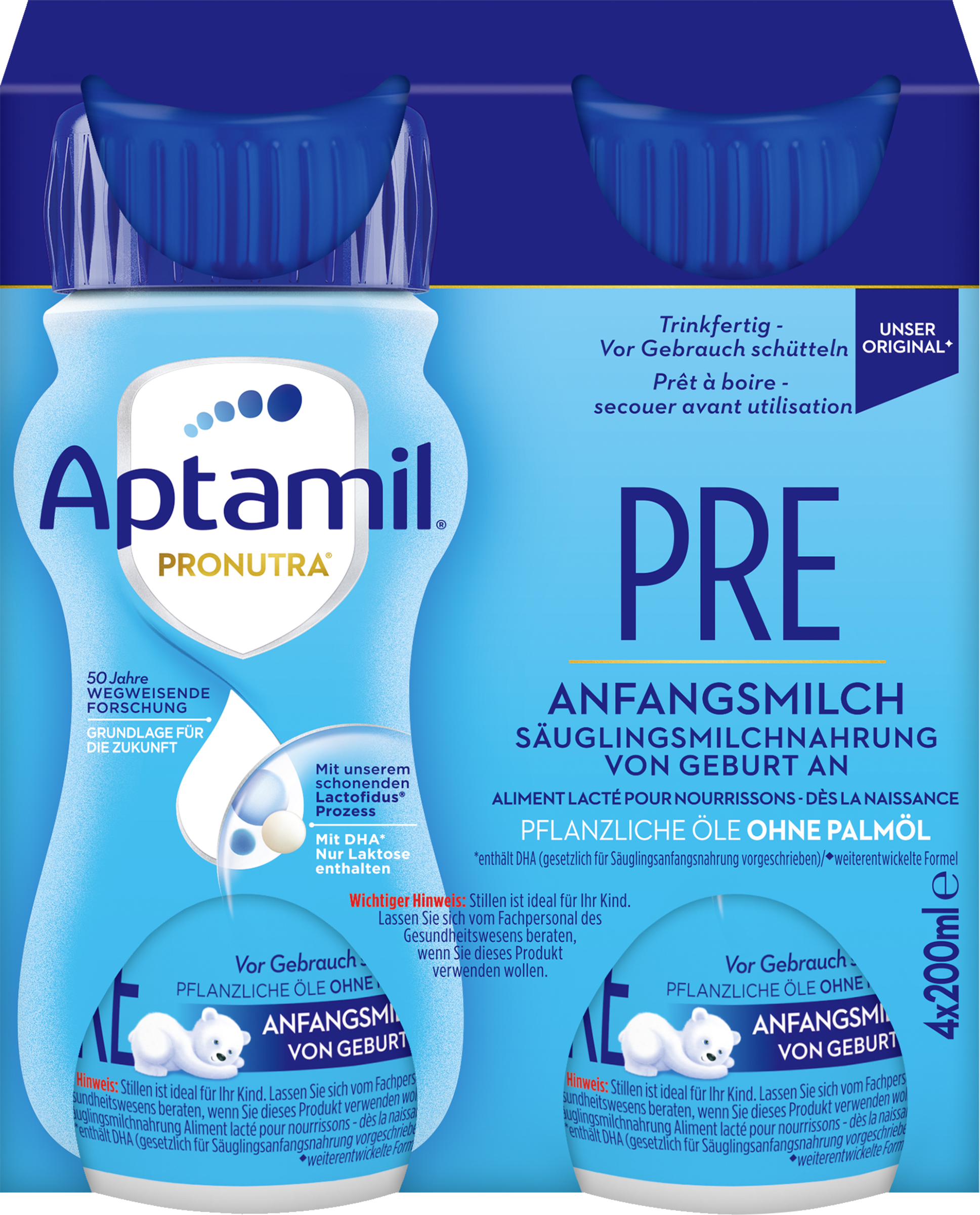 Aptamil Pronutra-Advance Pre Anfangsmilch von Geburt an, trinkfertig