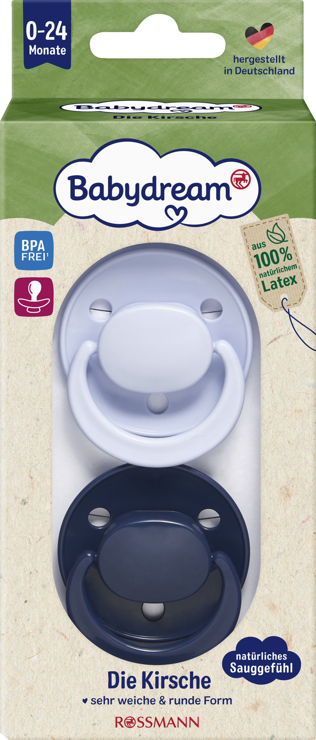 Babydream Beruhigungssauger "Die Kirsche" Latex, rund