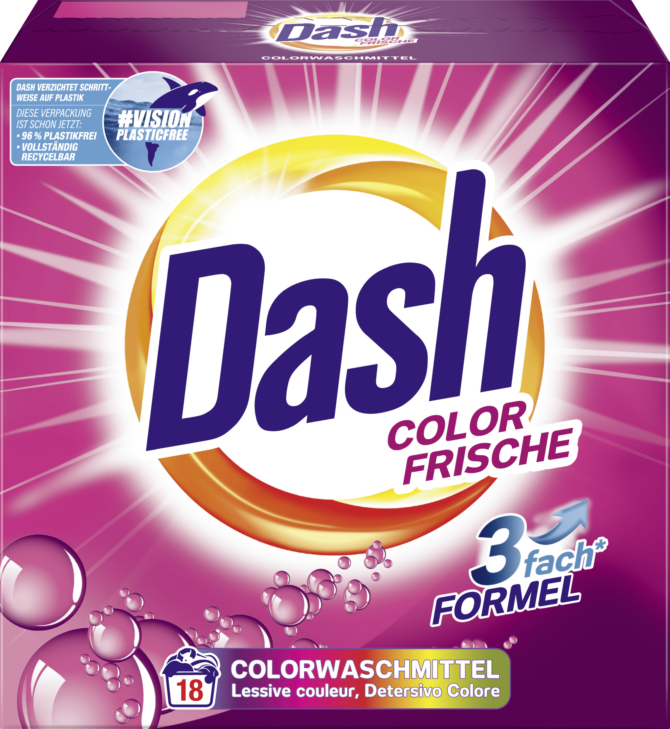 Dash Colorwaschmittel Pulver Color Frische 18 WL