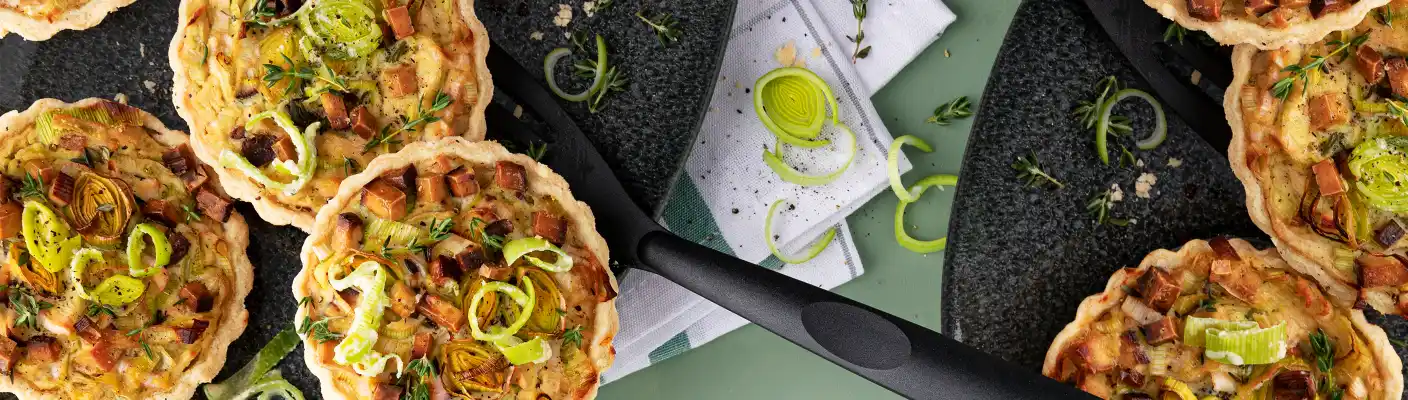 Vegane Mini-Lauchquiches