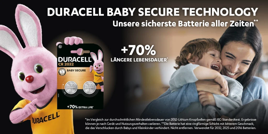 Duracell Baby Secure Technology