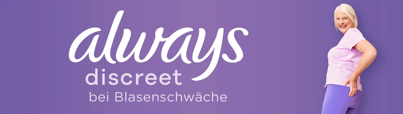 Always discreet bei Blasenschwäche