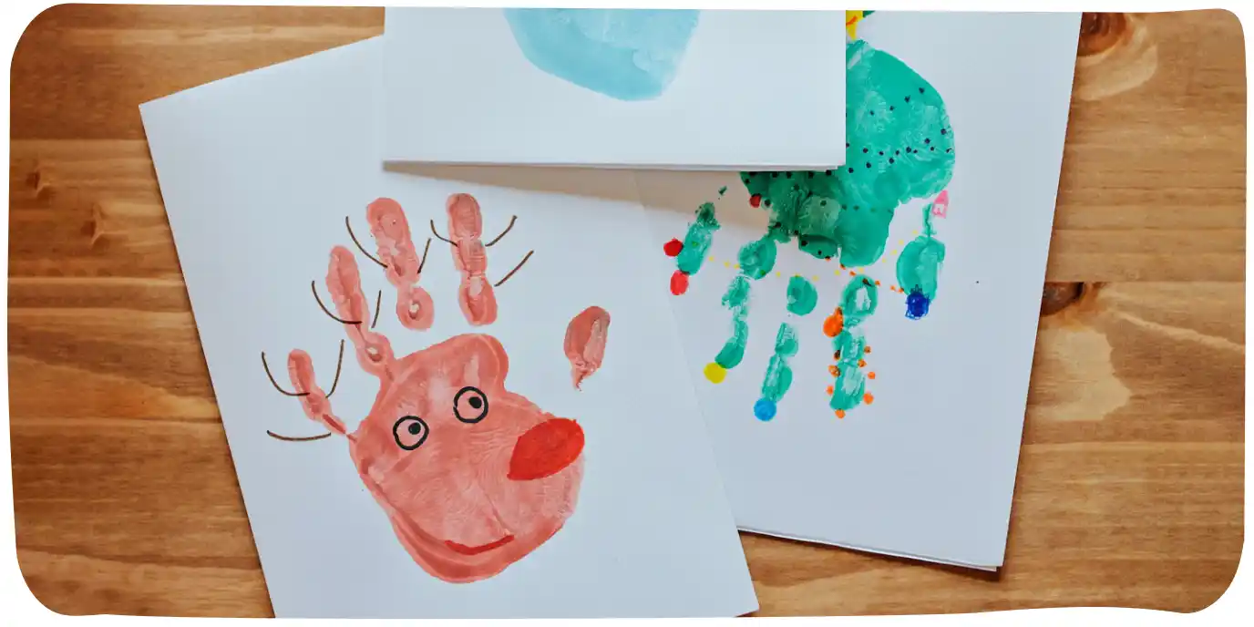 Handabdruck Weihnachten