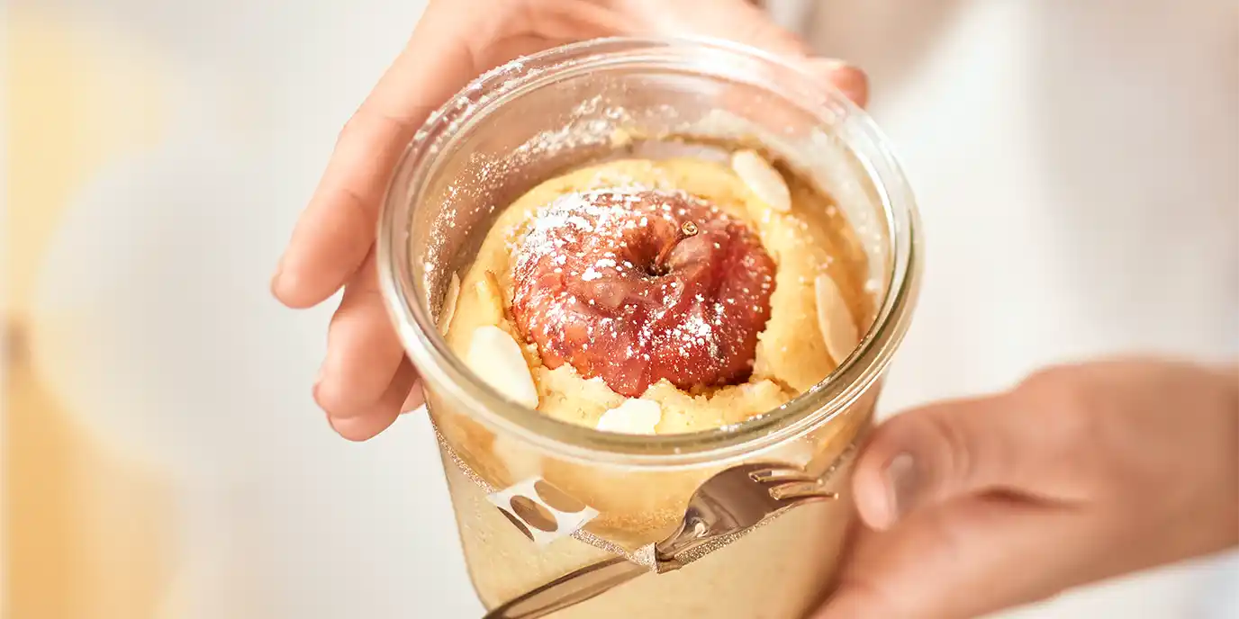 Bratapfelkuchen im Glas