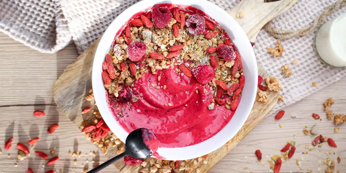 Rezept: Himbeer-Smoothie Bowl