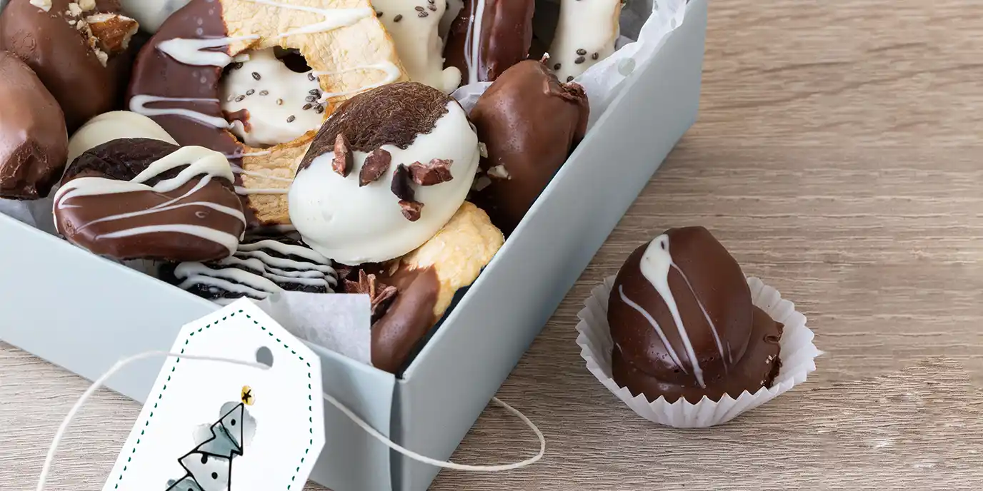 Weihnachtsbäckerei: Schokoladenfrüchte