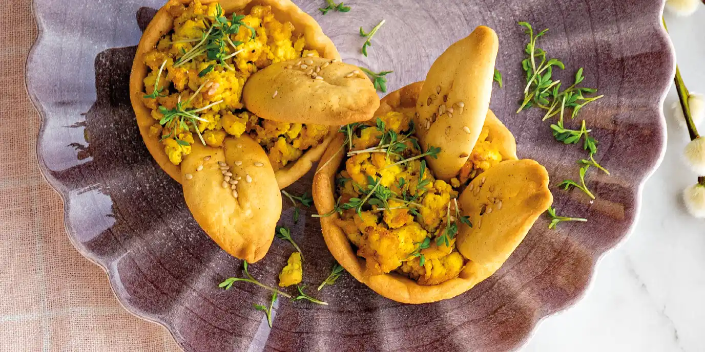 Vegane Rühreikörbchen