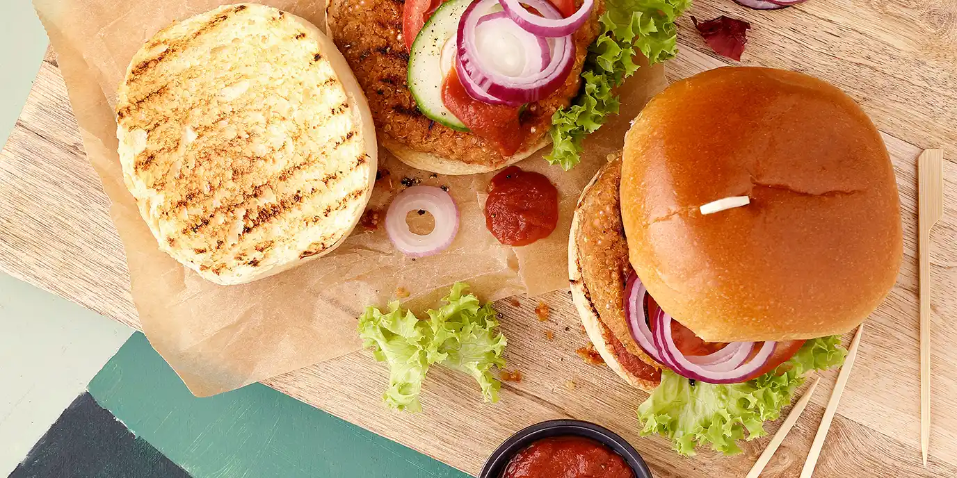 Quinoa-Kichererbsen-Patty-Burger