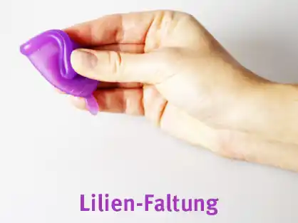 Lilien Faltung Menstruationstasse